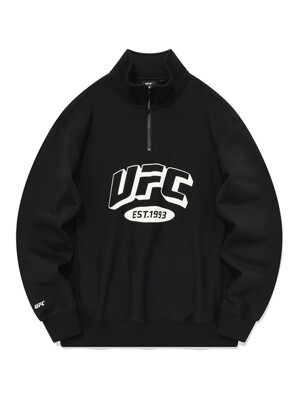 UFC 아치 로고 릴렉스핏 하프집업 맨투맨 블랙 U2SWU3304BK