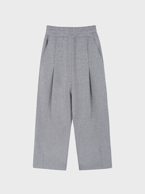 NAPPING HEAVY WIDE TUCK SWEAT PANTS_GREY