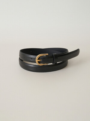 vegan leather classic belt_black