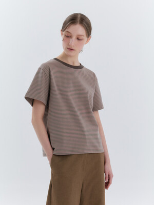 Pin Stripe T-Shirt (Brown)