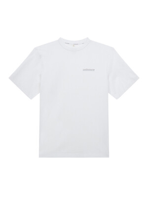 매스매틱스 로고 패치 티셔츠 남성 - 화이트