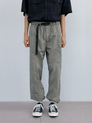 Two-way wind pants (olive gray)