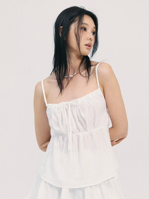 saya strap bustier-white