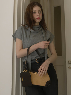 [꾸니PICK][단독]JENNA MINI HOBO BAG  (suede cookie)