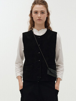 Mond corduroy vest (Black)