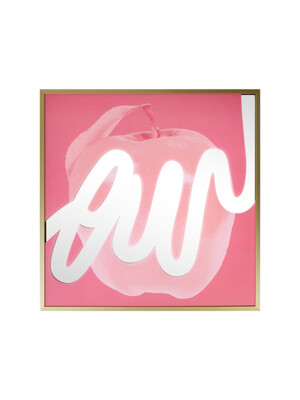 Mirror - Apple with drawing 400_Pink