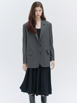 25SN relax-fit basic jacket [CHA]