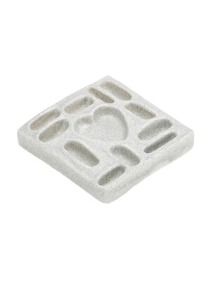 ceramic peep holder-white silver