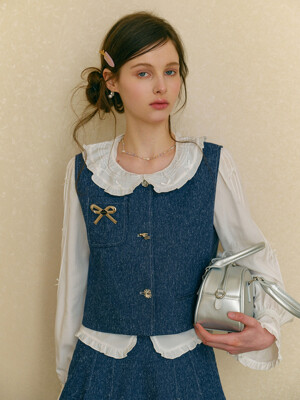 Cest_Denim button point vest