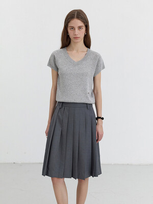 MIDI PLEATS SKIRT CHARCOAL GREY_UDSK5B229CG
