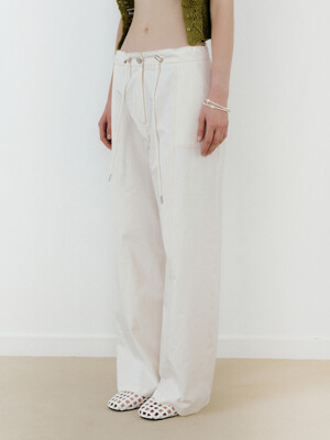 Stitch Cotton Pants_2Color