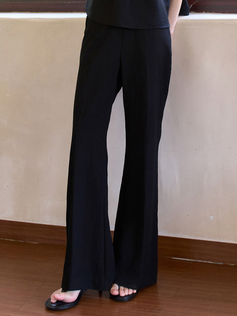 2000ARCHIVES★韓国★人気★NU DRAPED SLACKS (BLACK STRIPE) 2000 아카이브스]NU DRAPED SLACKS (BLACK STRIPE)