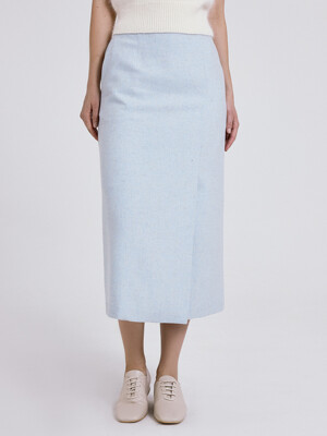 [리퍼브]Pond wool skirt (sky blue)