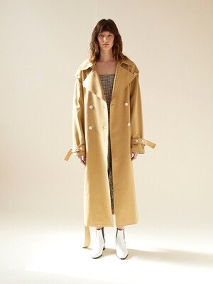 Button Trench Coat(Beige)