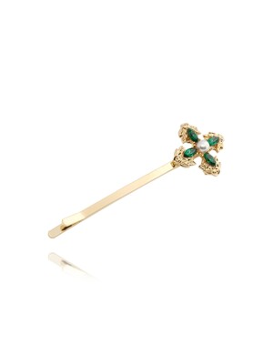 Green Clover Shape Hairpin