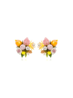 Picnic Bloom Stud Pink Earrings
