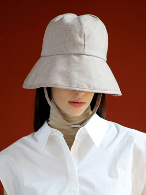 STRAP BUCKET / LINEN TW / L BROWN