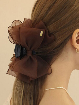 LV025 Double ribbon hair clip