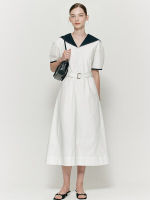 [단독] Sailor stitch dress - Off white