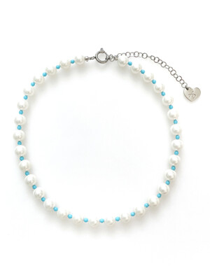 Spring Bubble Pearl Necklace (Skyblue)