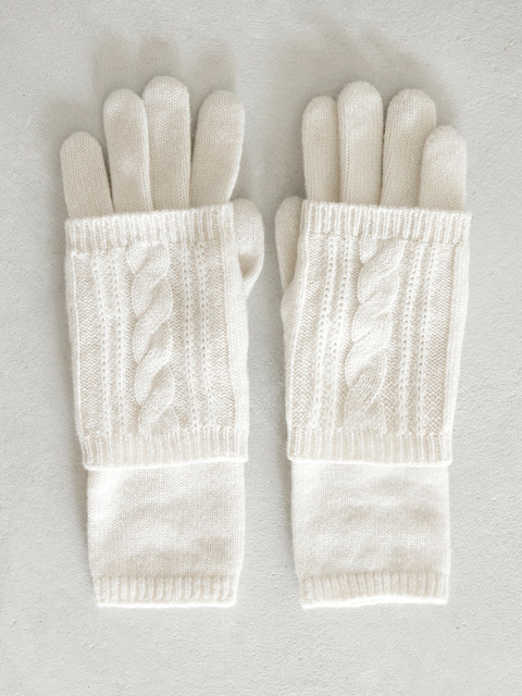 패션액세서리 - 마레디마리 (Mare di mari) - Cashmere Layered Gloves Ivory