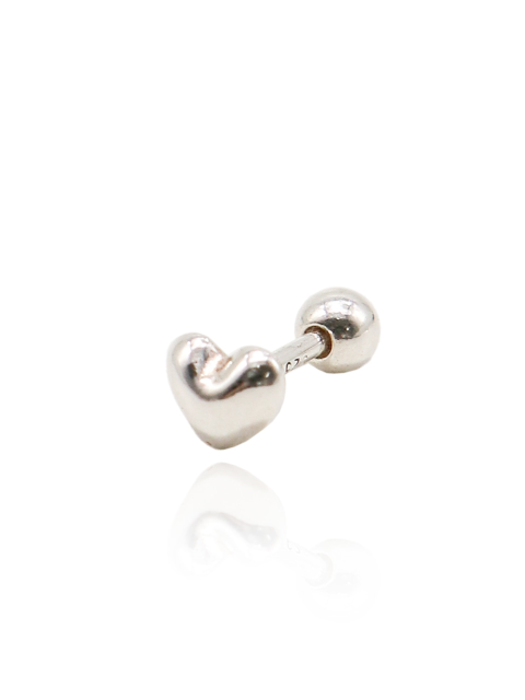 주얼리 - 유니제이 (UNI.J) - Volume Heart Silver Piercing Ie305 [Silver]