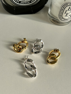[925silver] Chain earring (2color)