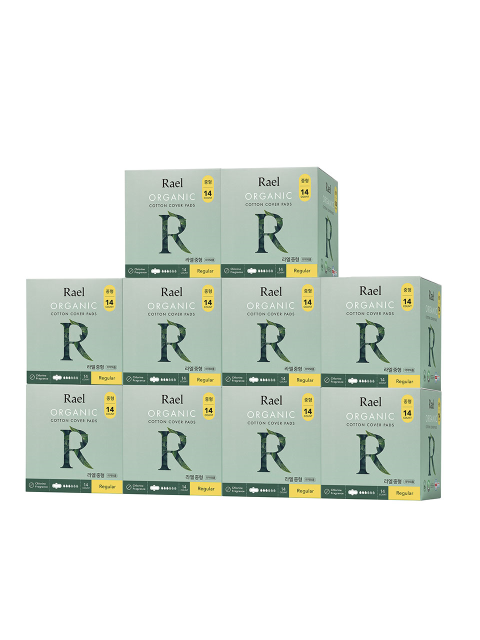 바디케어 - 라엘 (Rael) - [라엘] 유기농 순면커버 생리대 중형 10팩