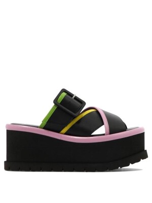 23SS 피에르하디 샌들 XK05CALF PATENT KID LAMBMULTI BLACK MAUVE