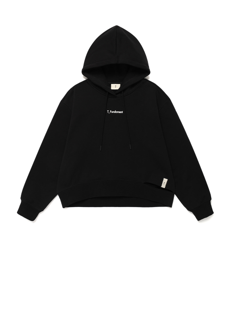 티셔츠 - 티리버럴 (T-liberal) - CUT-OFF RIB HOODIE (BLACK)