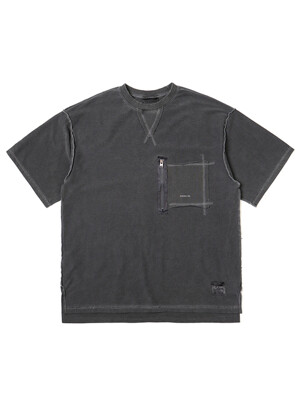 23 INSIDEOUT PIGMENT OVERSIZED T-SHIRTS CHARCOAL