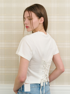 SB CROP CORSET T-SHIRT [IVORY]