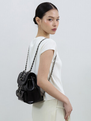 아소뷔오 체인백팩 ASSOVIO Chain Backpack - Black