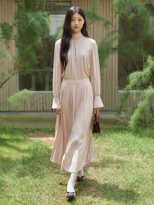 Pleated Maxi Skirt_2color