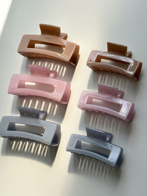 Daily satin hair clip (3color/ 2size)