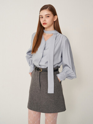 coco wool mini skirt GY