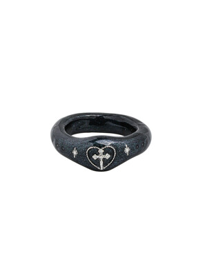 crucifix heart ring