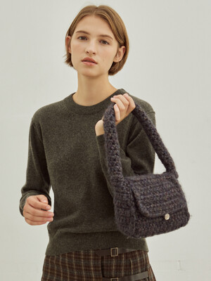 Line Pullover Cashmere Knit (Khaki)