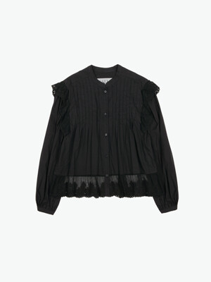 PINTUCK LACE BLOUSE