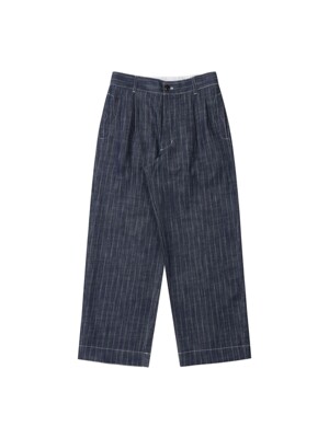 [black label] denim stripes 4 pocket work pants (set-up)_CLPAM24114NYX