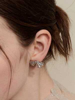 fabric ribbon earring