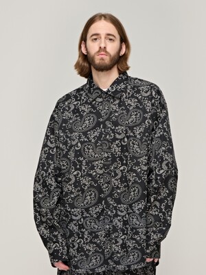 CB PAISLEY OVER SHIRT (BLACK)