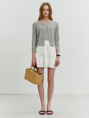 MINI FULL SKIRT IVORY_UDSK5B224IV