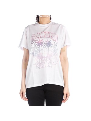 [가니] 24FW (T3918 151 BRIGHT WHITE) 여성 반팔 티셔츠