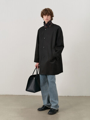 UNISEX HALF MAC COAT BLACK_M_UDTR4C101BK