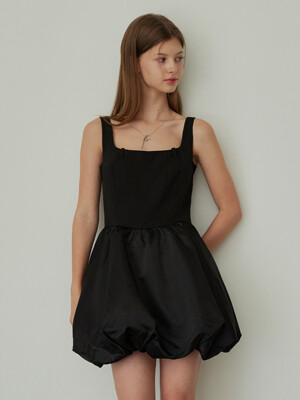 Balloon Mini Dress BLACK
