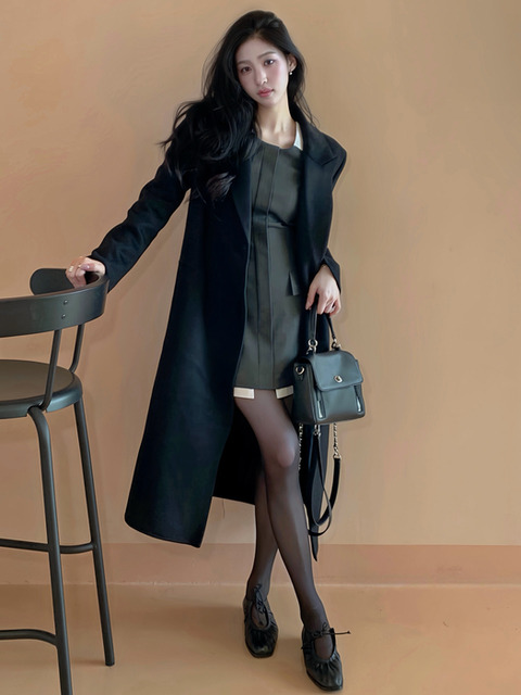 하시에 [리라,유니 PICK] (1차 리오더) HANDMADE SILK BLENDED CASHMERE COAT [CAMEL][BLACK]