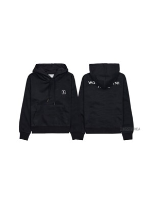 [WOOYOUNGMI] FW24 남성 백로고 후드 티셔츠 M243TS37 723B
