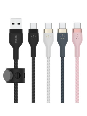 벨킨 프로 플렉스 USB-C타입 고속 충전 케이블 실리콘 1M CAB010bt1M