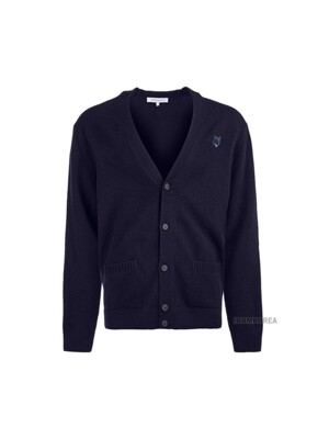 [메종 키츠네] FW24 남성 볼드 폭스 패치 가디건 NM00506KT1006 P480